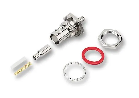 Amphenol BNCストレートRF同軸ジャック 50オーム メッキ仕上げ