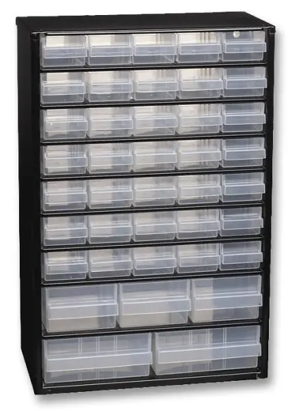 Raaco Small Parts Storage Cabinet, 40 Drawers, 465mm x 306mm x 147mm