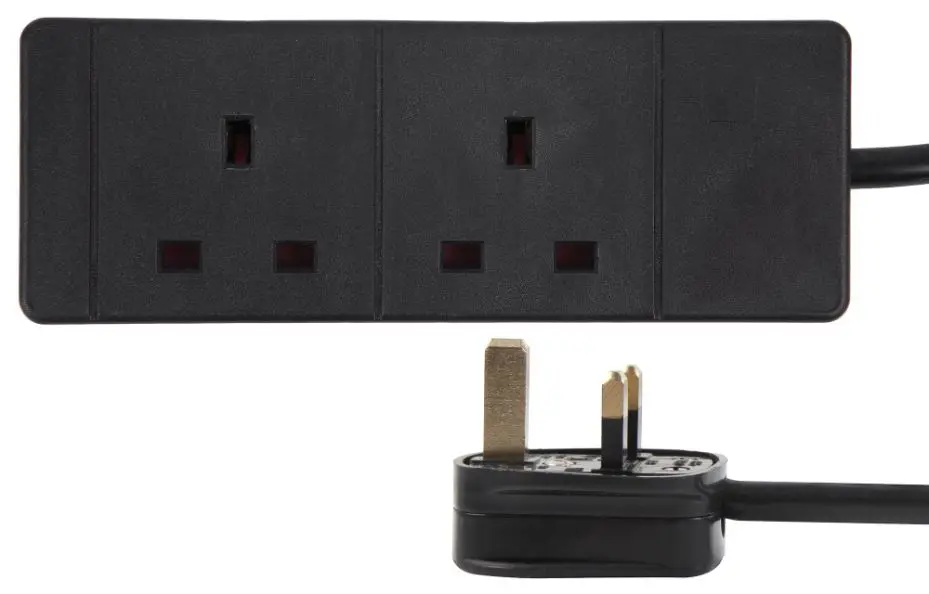 PRO ELEC Verlängerungskabel, 2-fach, 7,5m, schwarz