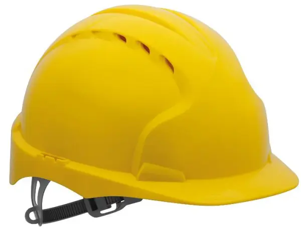 JSP Evo3 Comfort Plus Slip Ratchet Vented Safety Helmet - Yellow