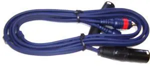 RARAION 2x 3-Pin XLR σε 2x RCA Καλώδιο, 1,5m, Μπλε