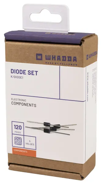 Whadda Through Hole Diode Set, 120 Pieces