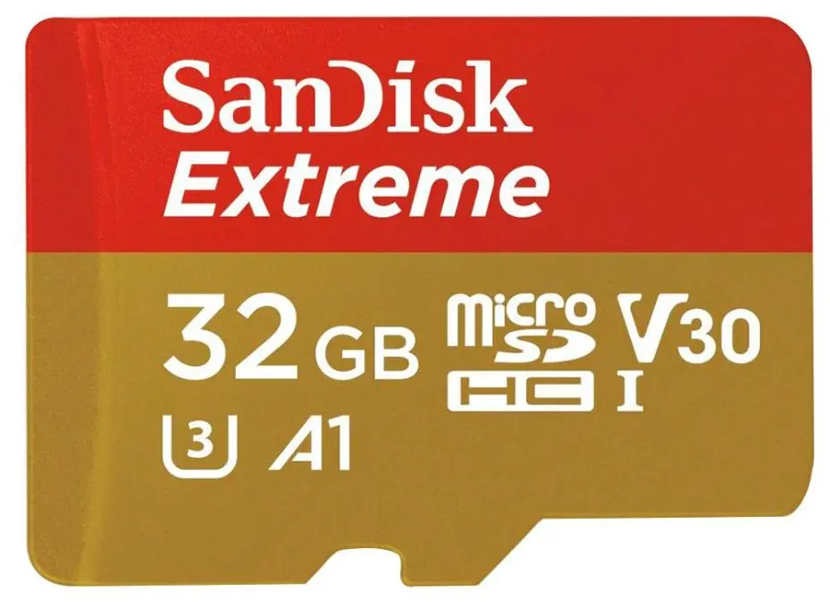 SanDisk Extreme MicroSDHC U3 V30 Memory Card, 32GB