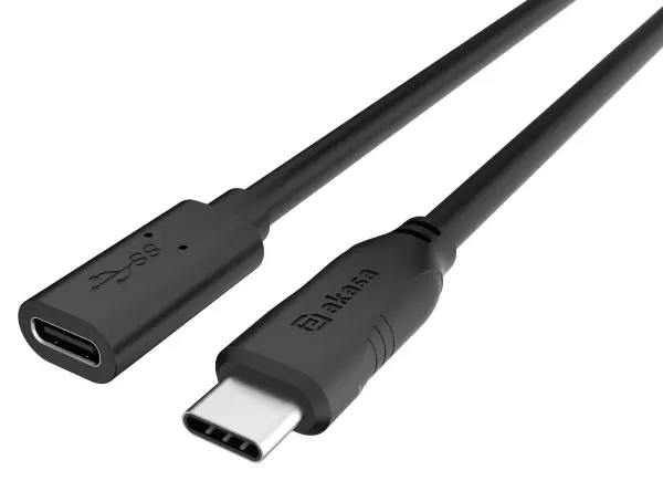 USB-C Male to Female USB 3.2 Gen 2 Extension Lead, 1.2m Black