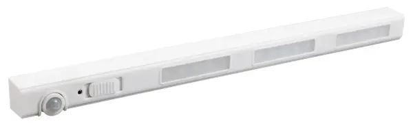 Battery Powered LED Strip Light with PIR Motion Sensor, White