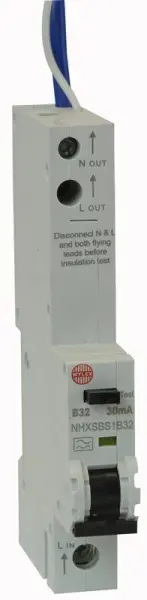 WYLEX 32A 30mA RCBO Monopolaire Type B