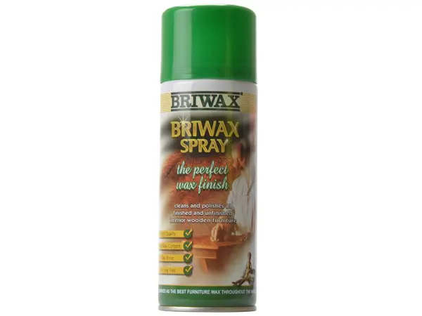 Briwax Spray Wax Aerosol 400ml for Wood Furniture