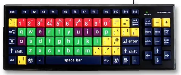 ACCURATUS Monster 2 USB Keyboard with Large Keys & 2-Port Hub