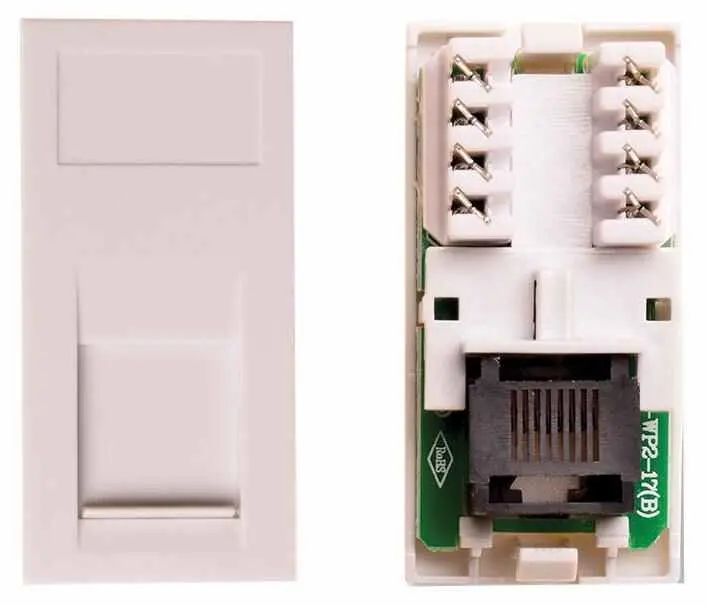 ANTIFERENCE RJ45 Cat6 Ethernet Module, White