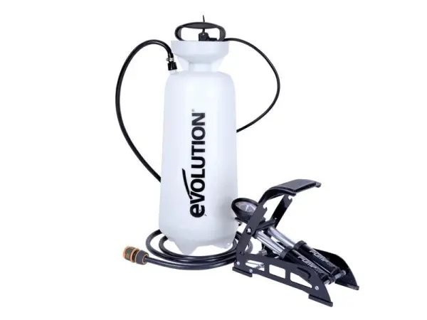 Evolution 加圧水ボトル フートポンプ付き 15リットル
