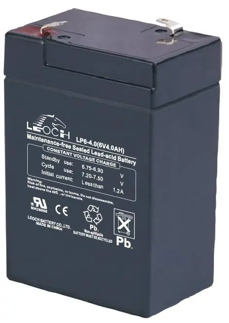 LEOCH Batteria SLA Senza Manutenzione Serie LP 6V 4Ah