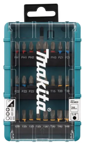 Makita Impact Premier 28ピース トーション ビットセット