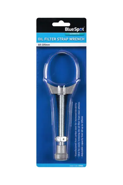 Blue Spot - Clé à sangle pour filtre à huile (60-105mm)