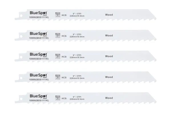 Blue Spot Tools - 5 Pisau Reciprocating 229mm (9″)