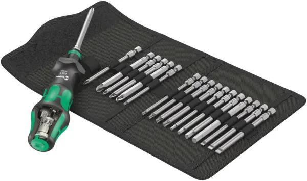 Wera Kraftform Kompakt Turbo 1 Screwdriver Set, 19-Piece