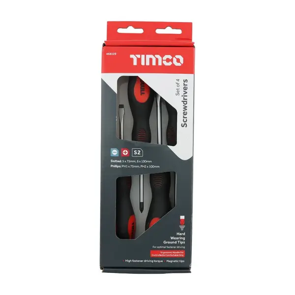 Timco プレミアム ドライバーセット 4点組 S2スチール製