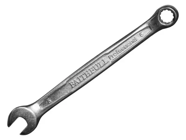Faithfull Combination Spanner CV Satin Finish, 6mm