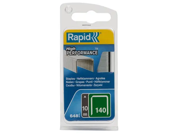Rapid 140/10NB Grampos Galvanizados 10mm, Caixa Estreita (Pack de 650)