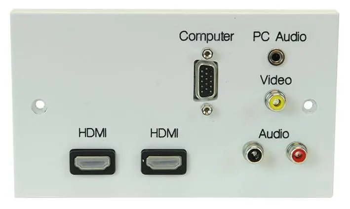 PRO SIGNAL לוח קיר רב-מדיה דו-מושבי בהתקנת HDMI ו-VGA