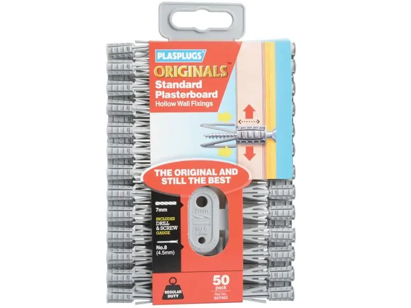 Plasplugs SCF 552 ORIGINALS™ Plasterboard Fixings (50 Pack)