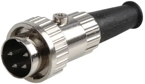 PrehKeyTec Spina DIN 4 Pin con Serratura, Montaggio a Cavo