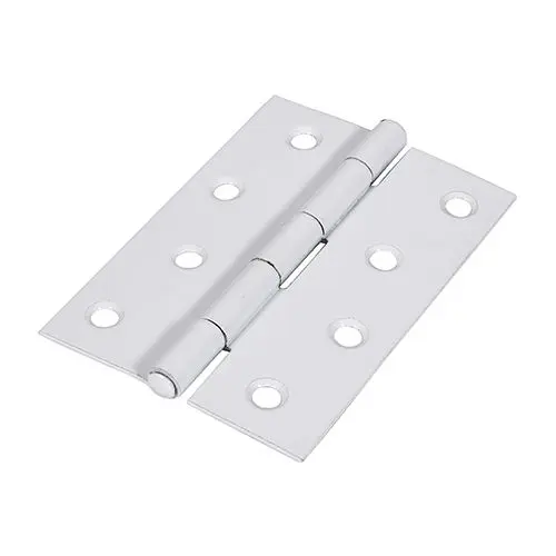 Charnière à paumelle blanche Timco, Acier, Pivot fixe, 100x70mm (Lot de 2)