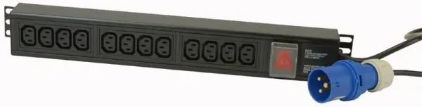 POWERDATA TECHNOLOGIES 12-Way IEC C13 PDU, 16A 플러그, 수직 랙 마운트