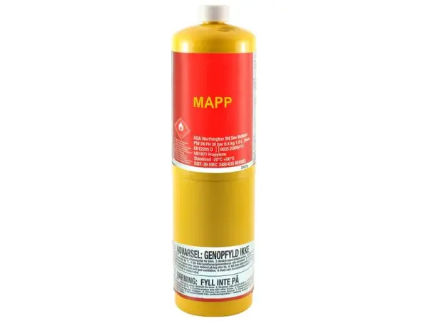Faithfull MAPP Gas Cylinder 400g, CGA600 Fitting