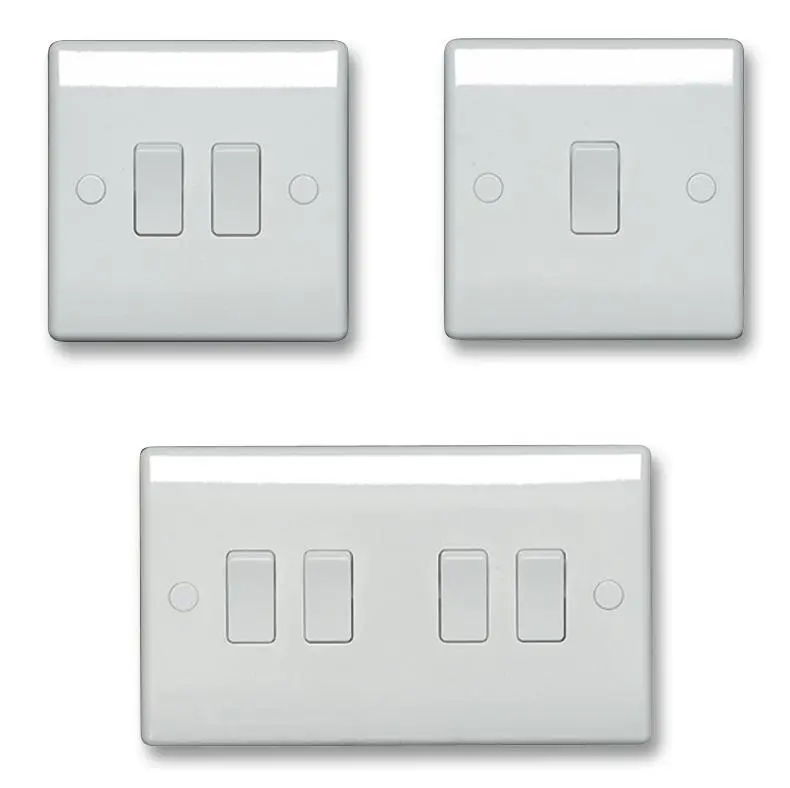 BG 3 Gang 2 Way Light Switch, White