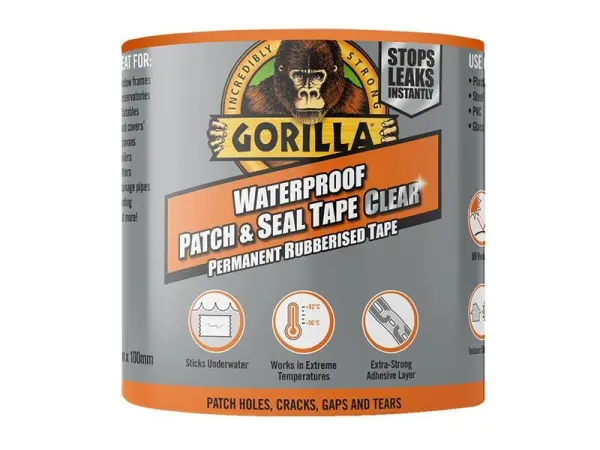Gorilla Glue - Gorilla® Pita Tampal & Kedap Kalis Air 100mm x 2.4m Jernih