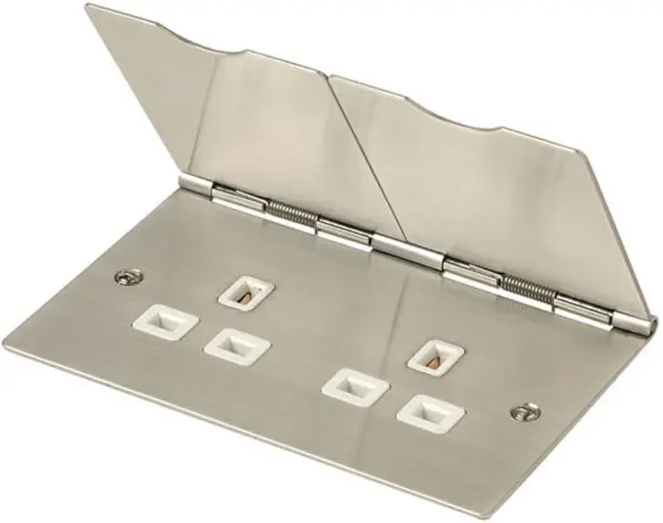 CLICK 13A 雙位不銹鋼地插