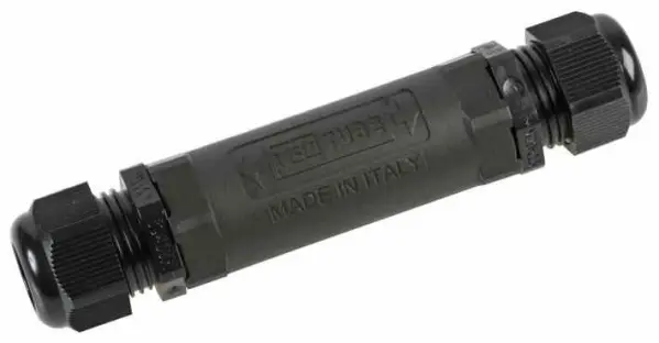 Teetube 直線ケーブル接続ジョイント IP68 3極 ブラック