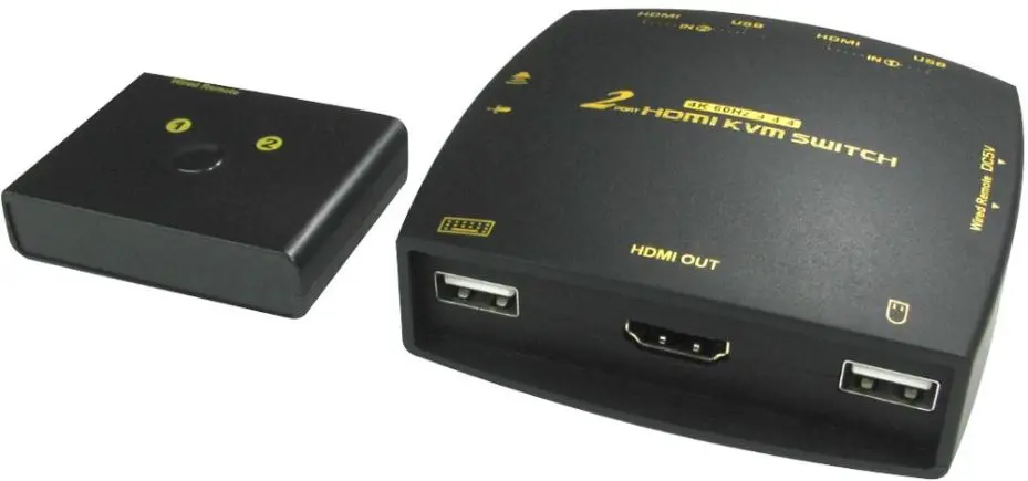 NEWLINK - Pensuis KVM Mini 2 Port USB & 4K HDMI 2.0