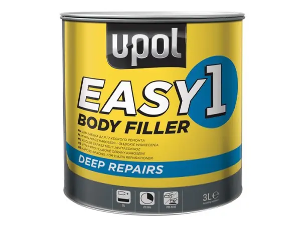 U-POL Easy 1 Body Filler, Polyester, 3 Litre