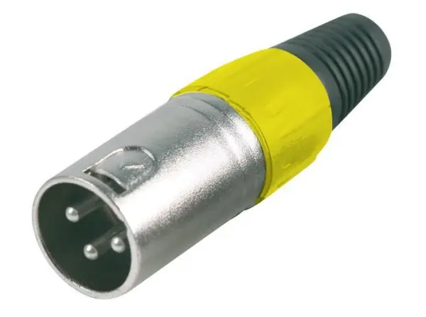PRO SIGNAL 3 Pole XLR Plug with Yellow Strain Relief