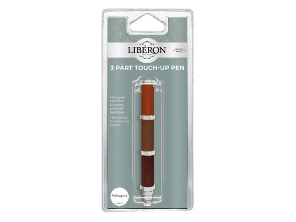 Liberon 3-Part Touch-Up Pen, Mahogany, for Wood Scratches