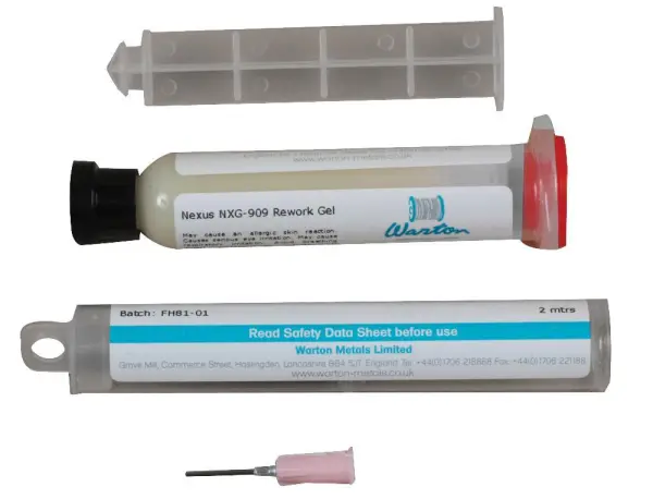 Warton Nexus Gel para Rework, Sem Halogéneos, 10g