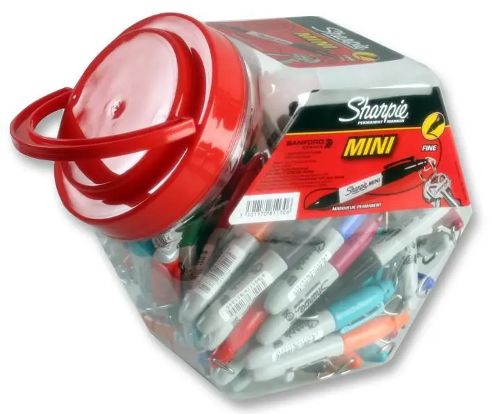 SHARPIE Fine Bullet Tip Mini Permanent Markers, 72 Assorted Colours