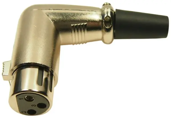 CLIFF FC60953N 3 Pin Right Angle XLR Socket, Zinc Alloy