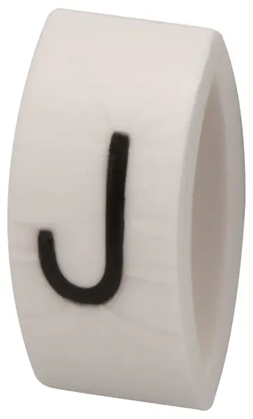 Multicomp Pro Tie On Cable Marker, J, Black/White, 6mm, Pack of 100