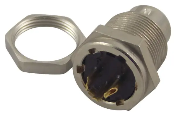 BINDER Conector Panel 3 Vías Serie 711, 125V/4A, Contactos Dorados