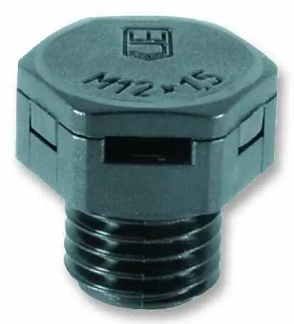 HYLEC M12 Plastic Venting Plug, IP66/67/69K, Black