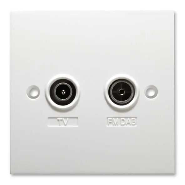 ANTIFERENCE Diplexed UHF/VHF Screened Wall Plate