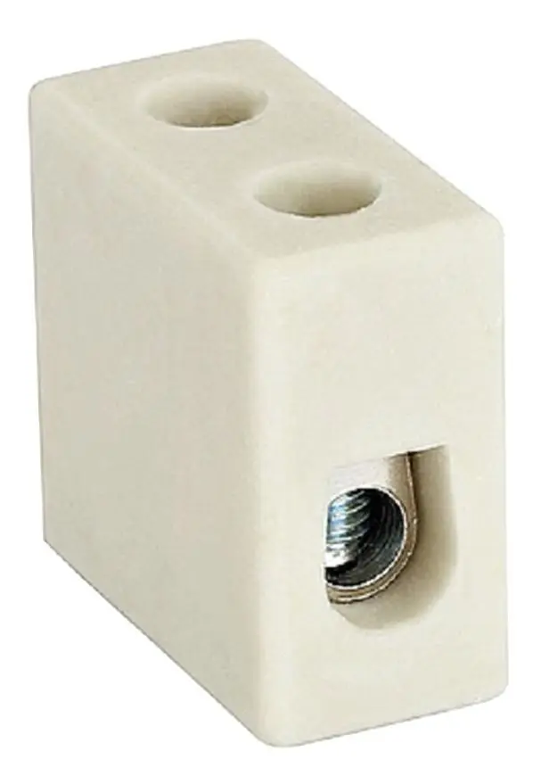 HYLEC Ceramic High-Temperature Terminal Block, 1-Pole, 10-20AWG, 750V AC, 41A