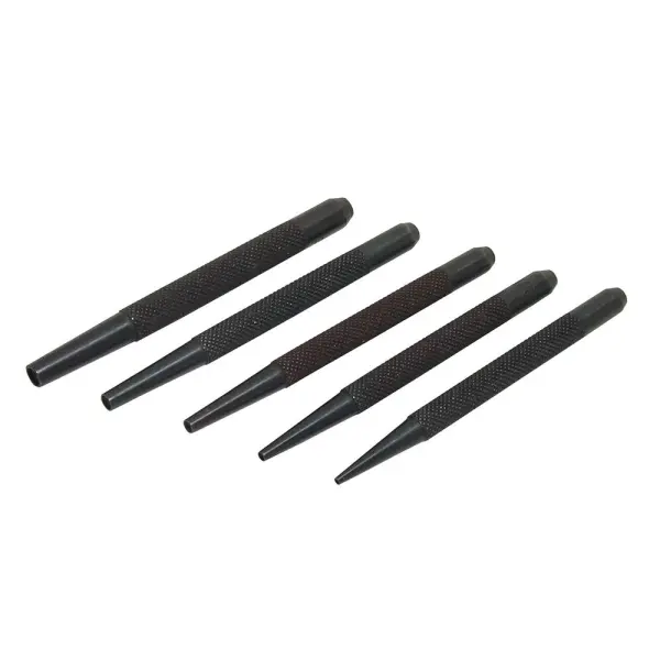 Silverline Kit Punzoni per Chiodi, 5 Pezzi, 1.5-5mm, Acciaio Temprato