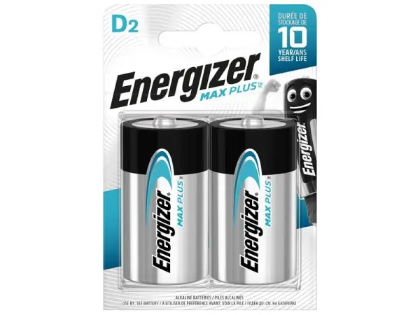 Energizer® - Bateri Alkaline MAX PLUS™ D (Pek 2)