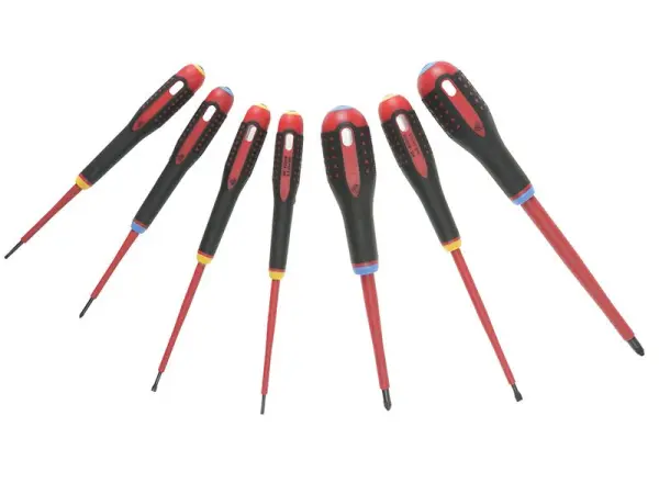 Bahco BE-9888S ERGO VDE Insulated Screwdriver Set, 7-Piece