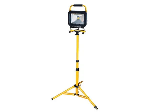 Faithfull Foco LED COB en Trípode - 2100 Lúmenes, 240V, 30W