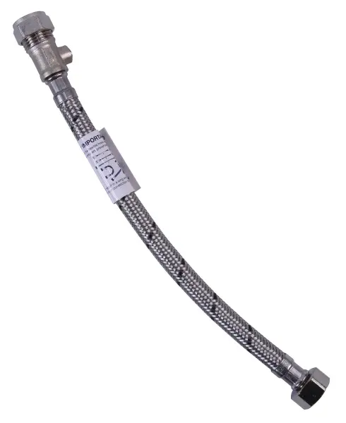 PRIMAFLOW Flexible Tap Connector with Isolation Valve, WRAS Approved - 300mm