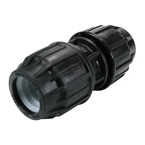 Timco - Raccord MDPE 32 x 32mm pour tuyaux, Plastique noir